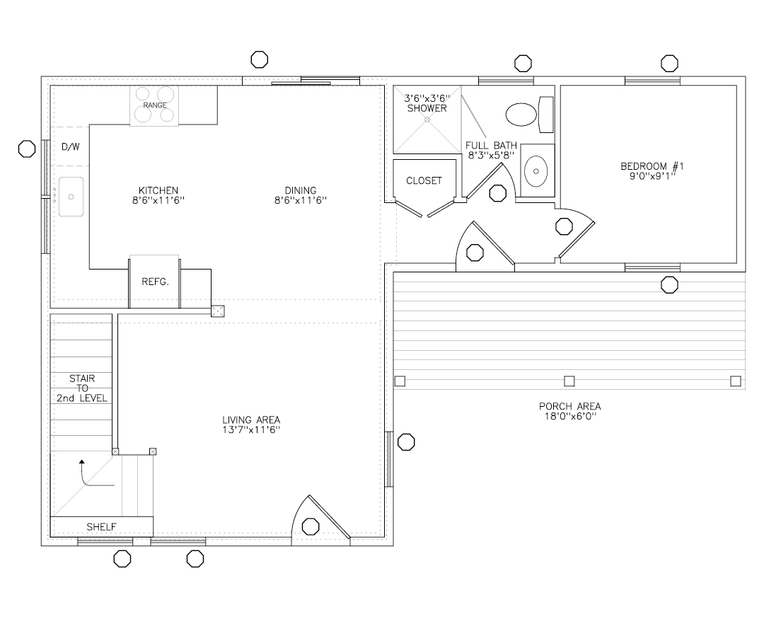 The Beckwith ADU first floor plan