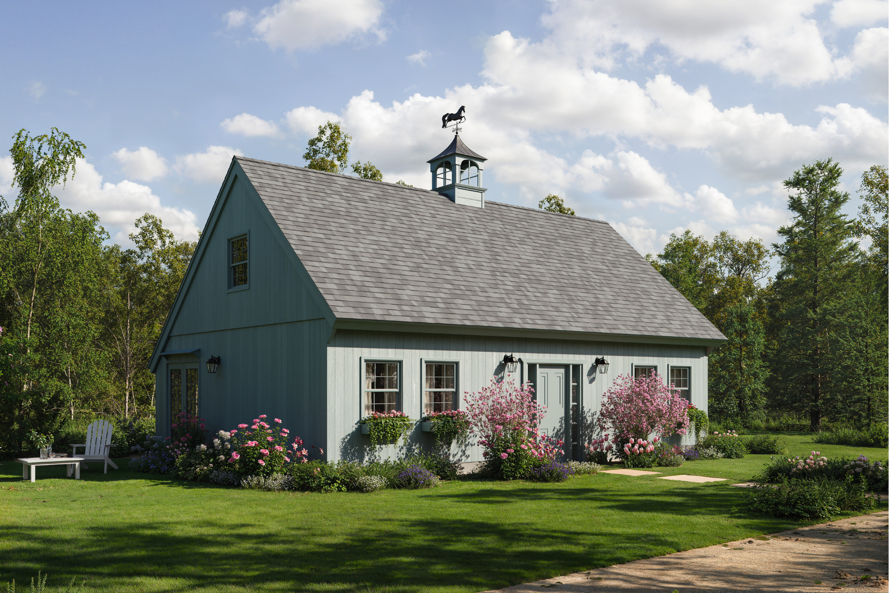 The Revere ADU — compact single story post and beam barn with two bedrooms