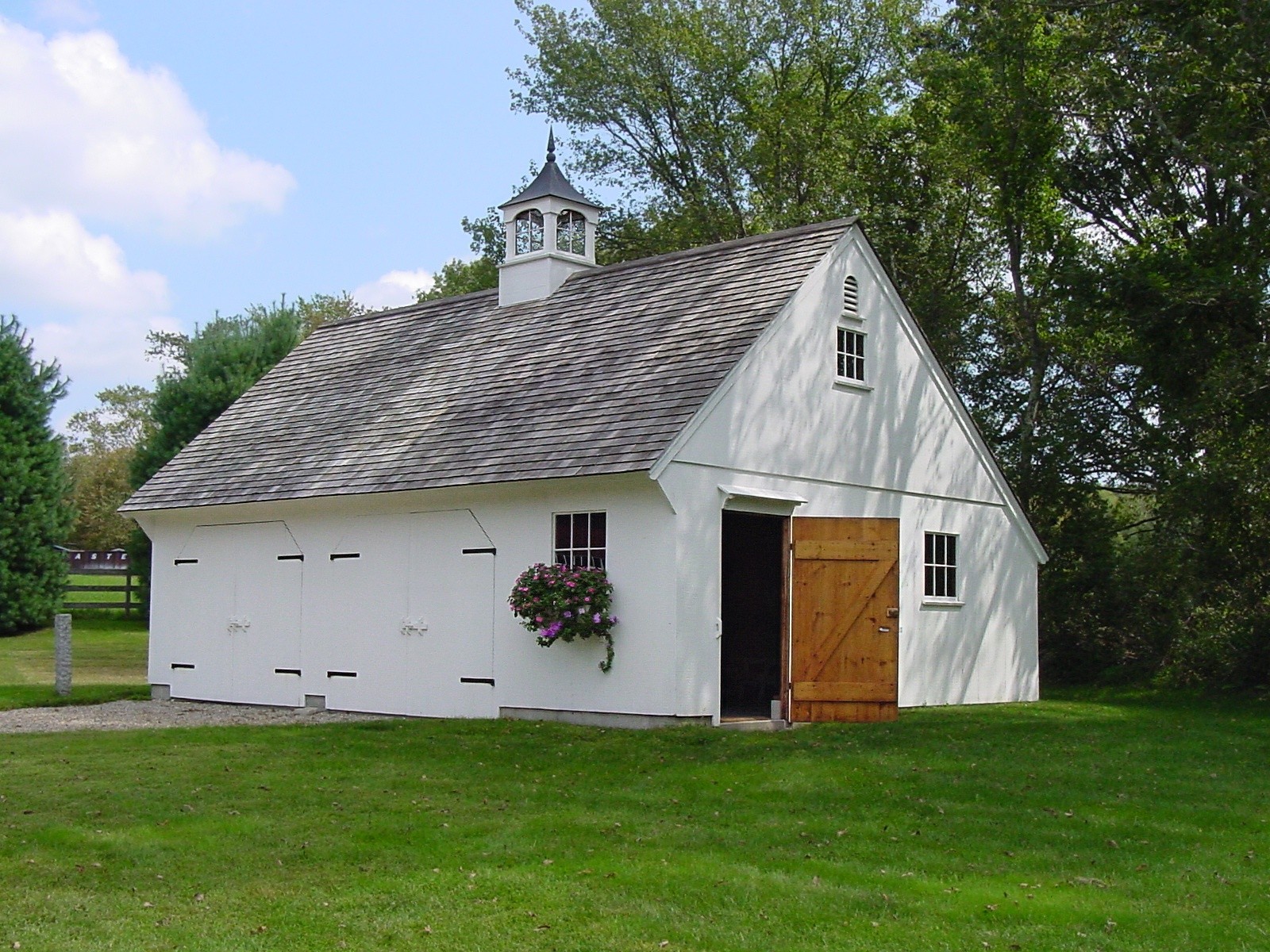 Saltbox style building exterior